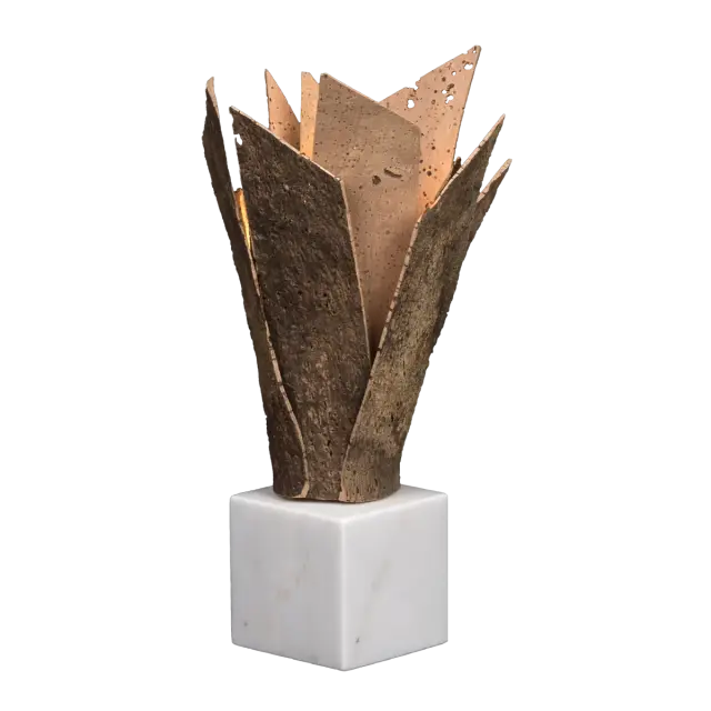 Leaf Castanho - Cortiça autêntica e mármore branco